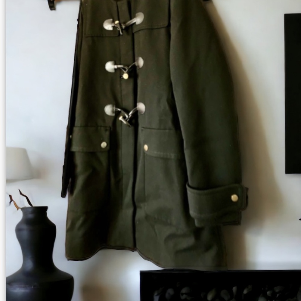 ZARA BLACK DUFFLE COAT TOGGLE CLOSURE JACKET
SIZE MEDIUM - Picture 10 of 14